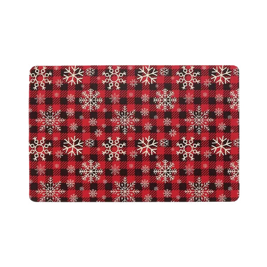 Posavasos rectangular de silicona con estampado navideño